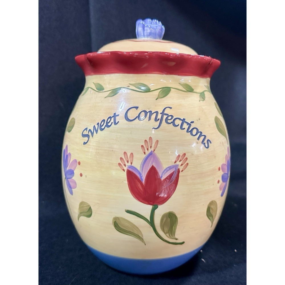 PFALTZGRAFF NAPOLI 2007 Very Large Handpainted Cookie Jar & Lid EUC